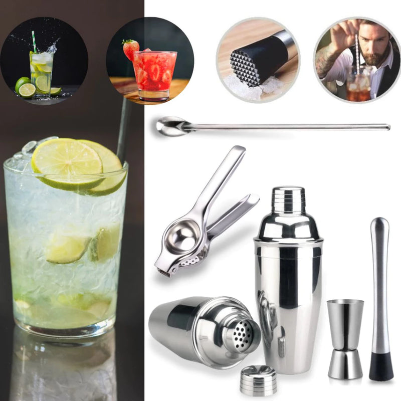 Kit Barman Caipirinha em Inox Completo Coqueteleira