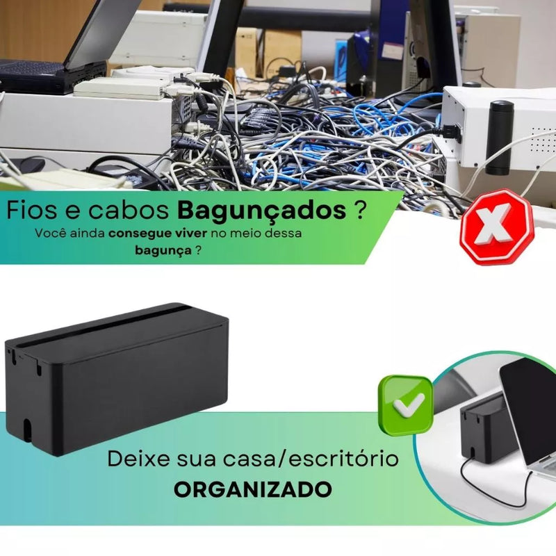 Caixa Organizadora e Protetora para Fios e Cabos