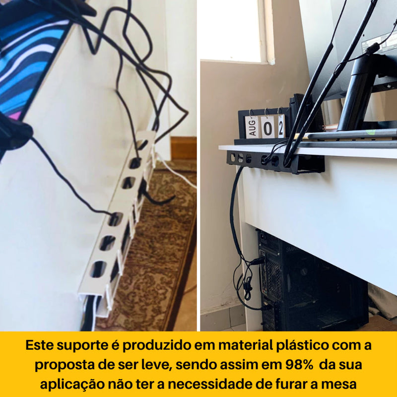 Organizador de Cabos e Fios com adesivo